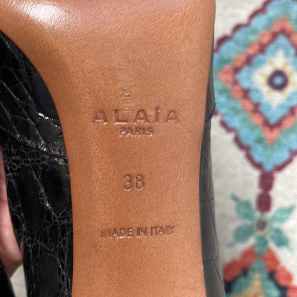 Alaia Open Toe Croc pumps - Picture 7 of 10
